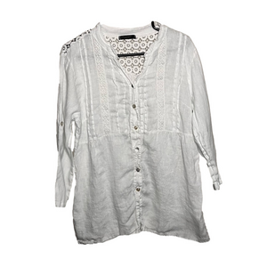 Lungo L’arno Italian 100% Linen Top Women’s Large